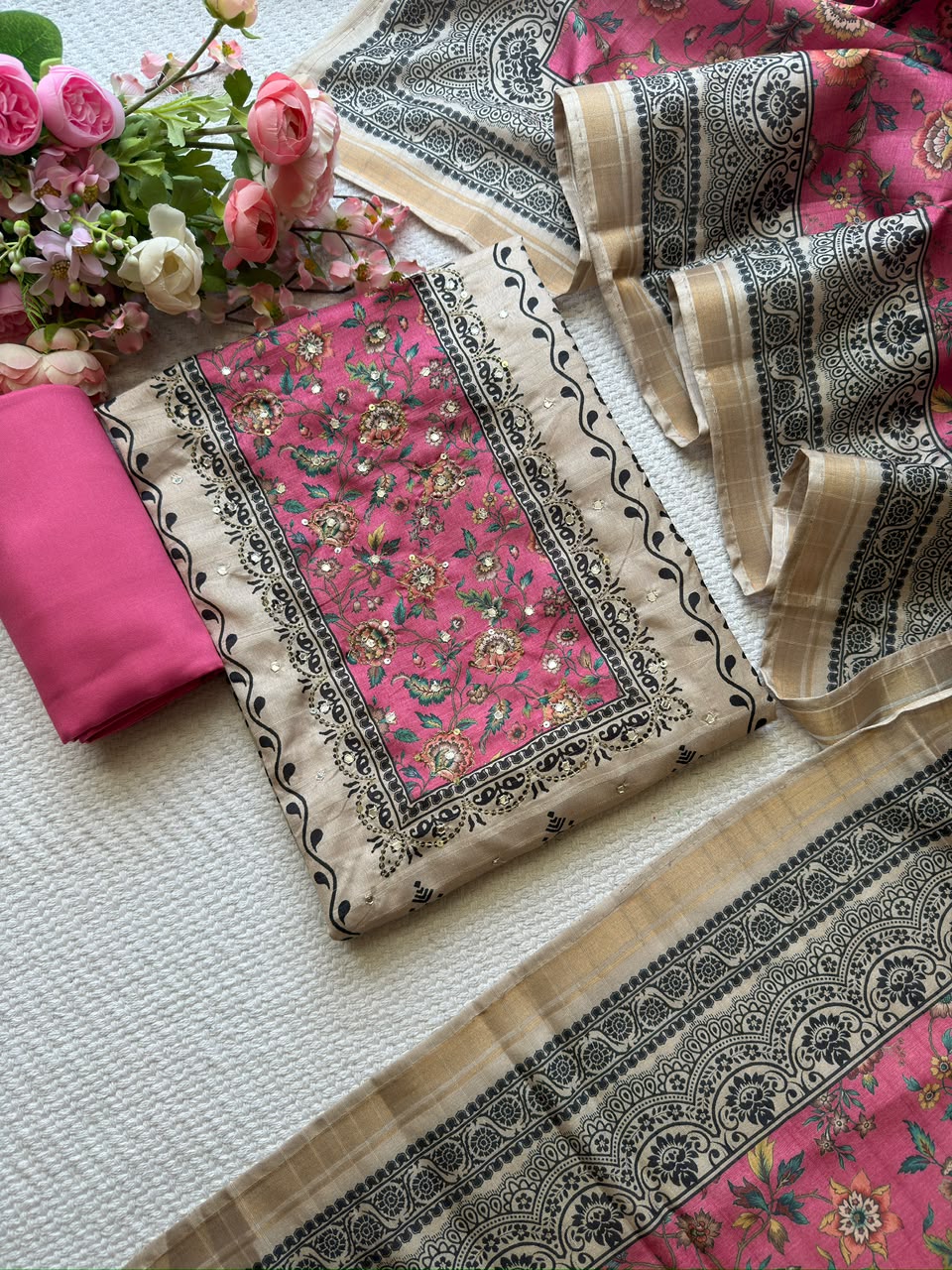 Unstitched Churidar set