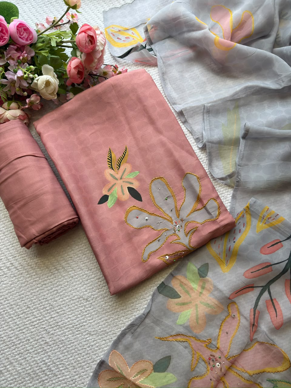 Unstitched Churidar set