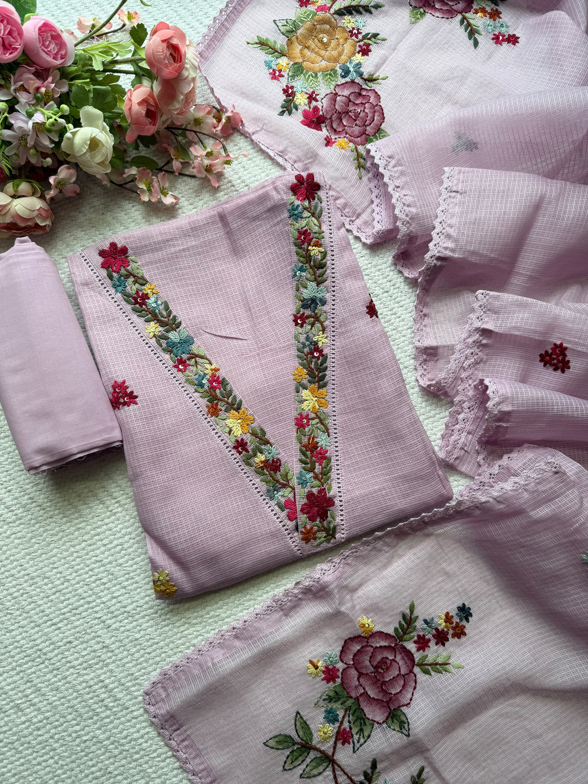 Unstitched Churidar set
