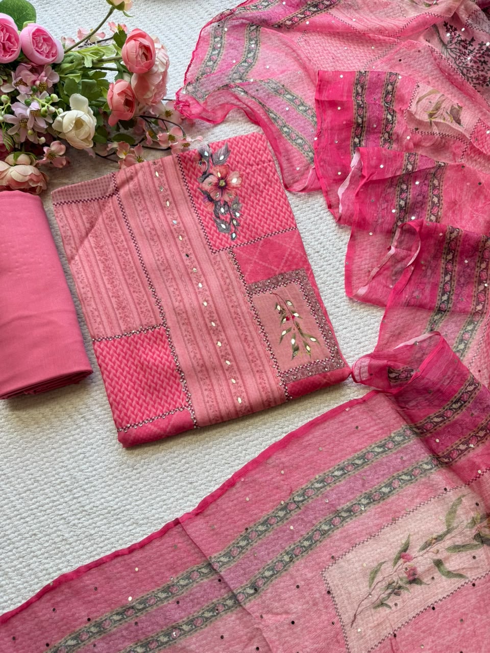 Unstitched Churidar set