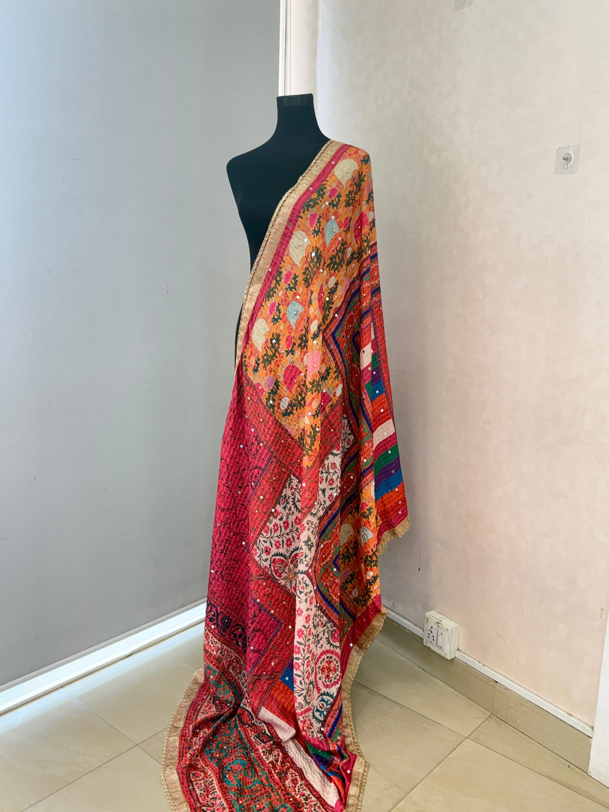 Printed Chanderi Designer Duppatta