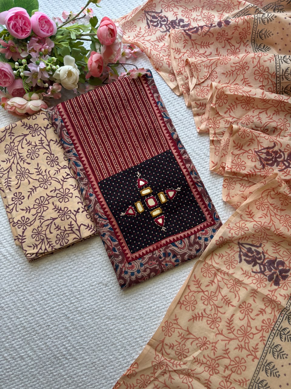 Unstitched Churidar set