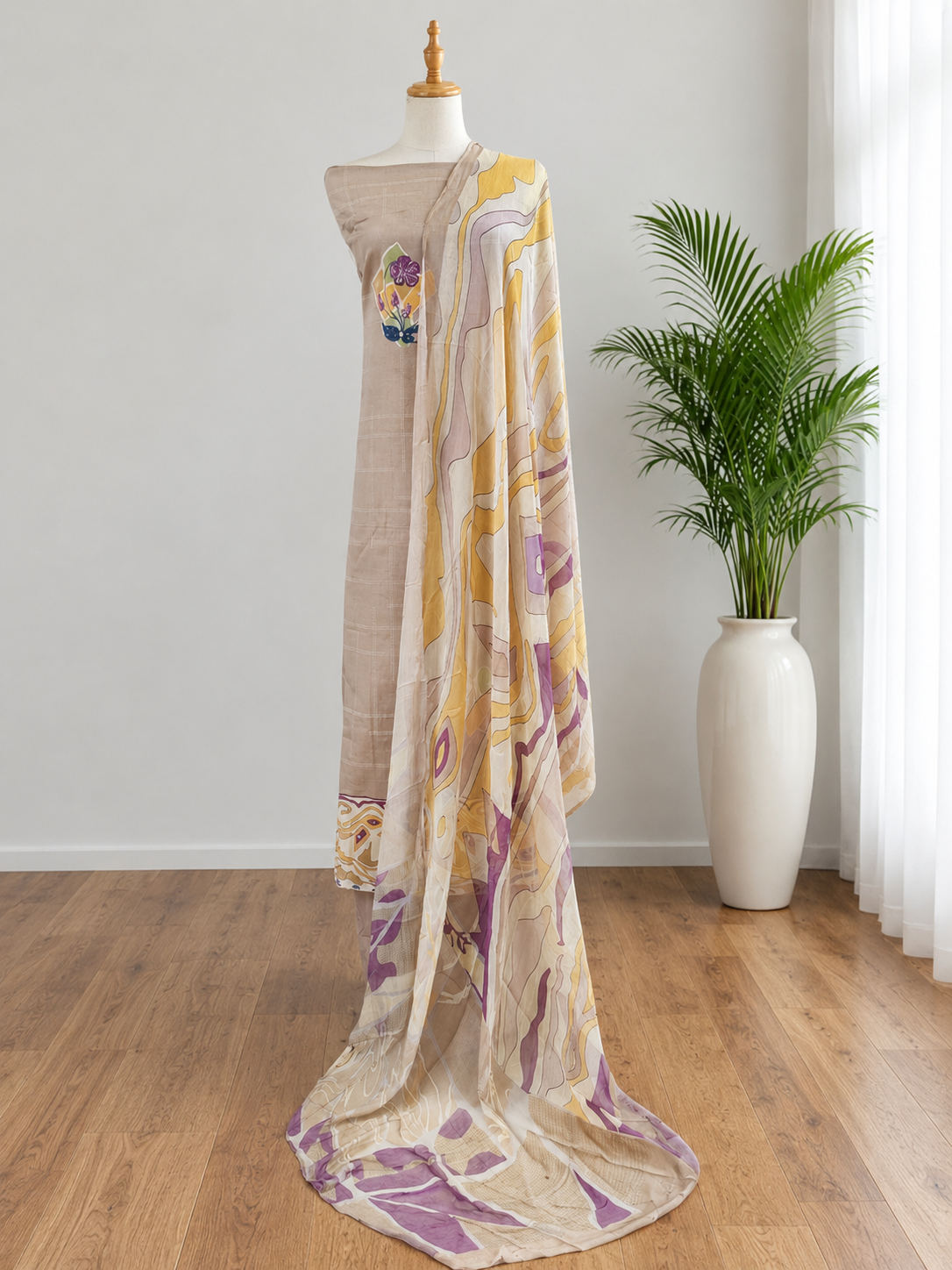 Unstitched Churidar set