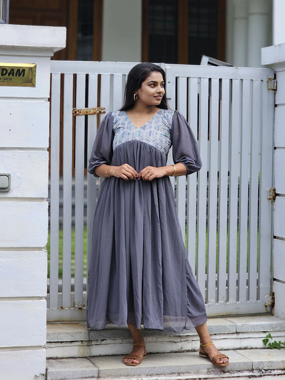 Partywear Alia cut gown