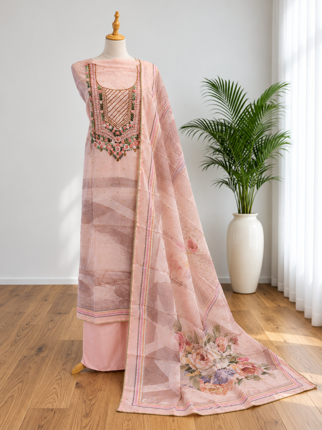 Unstitched Churidar set