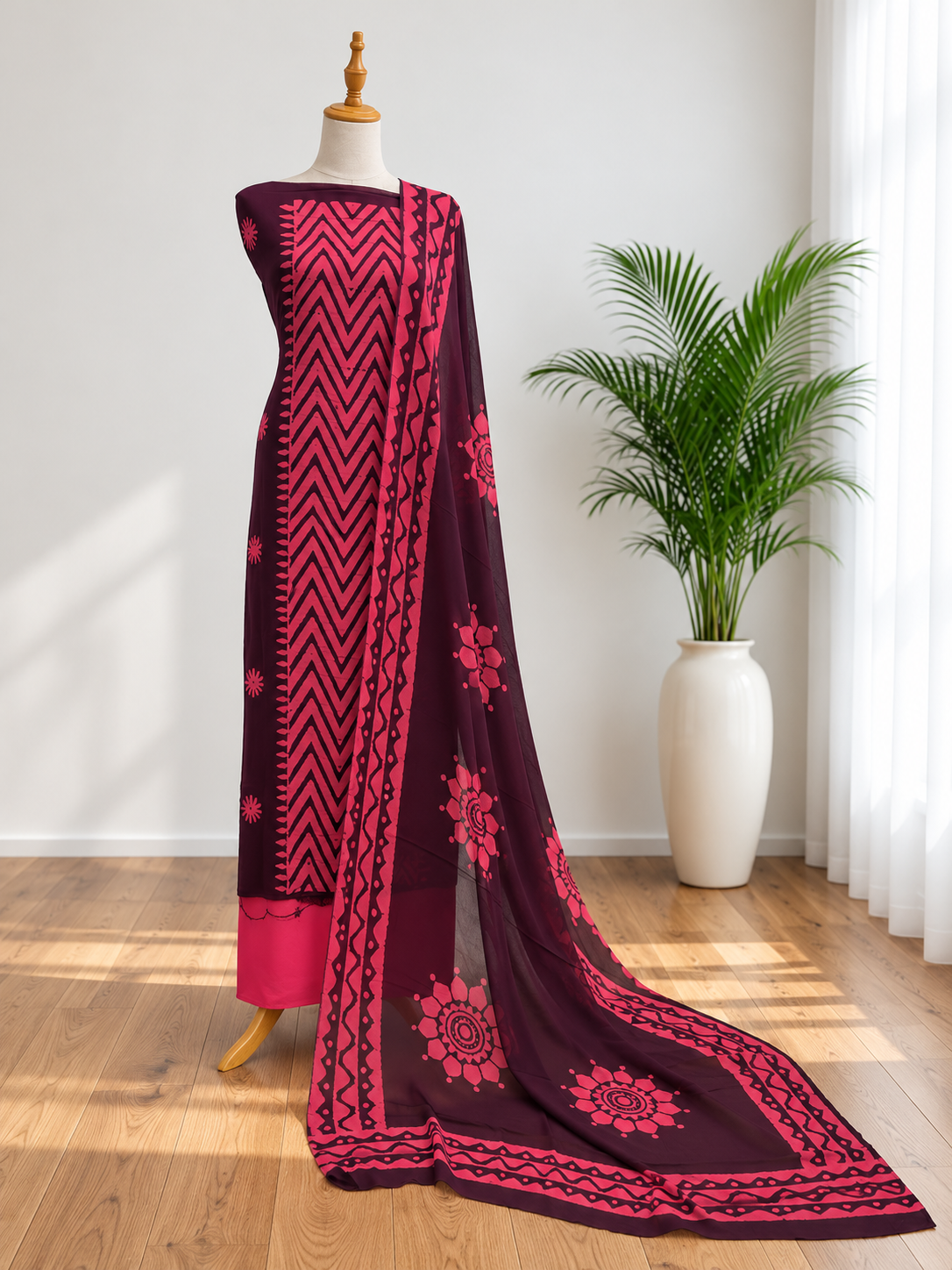 Unstitched Churidar set