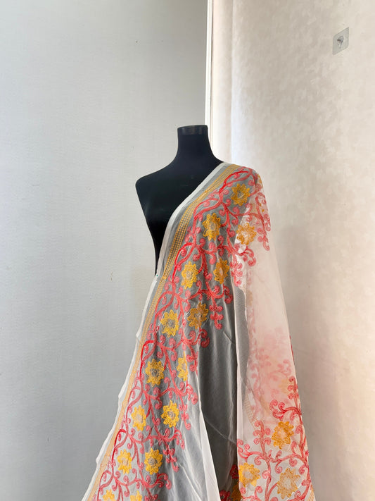 Theard embroidery worked Dupatta