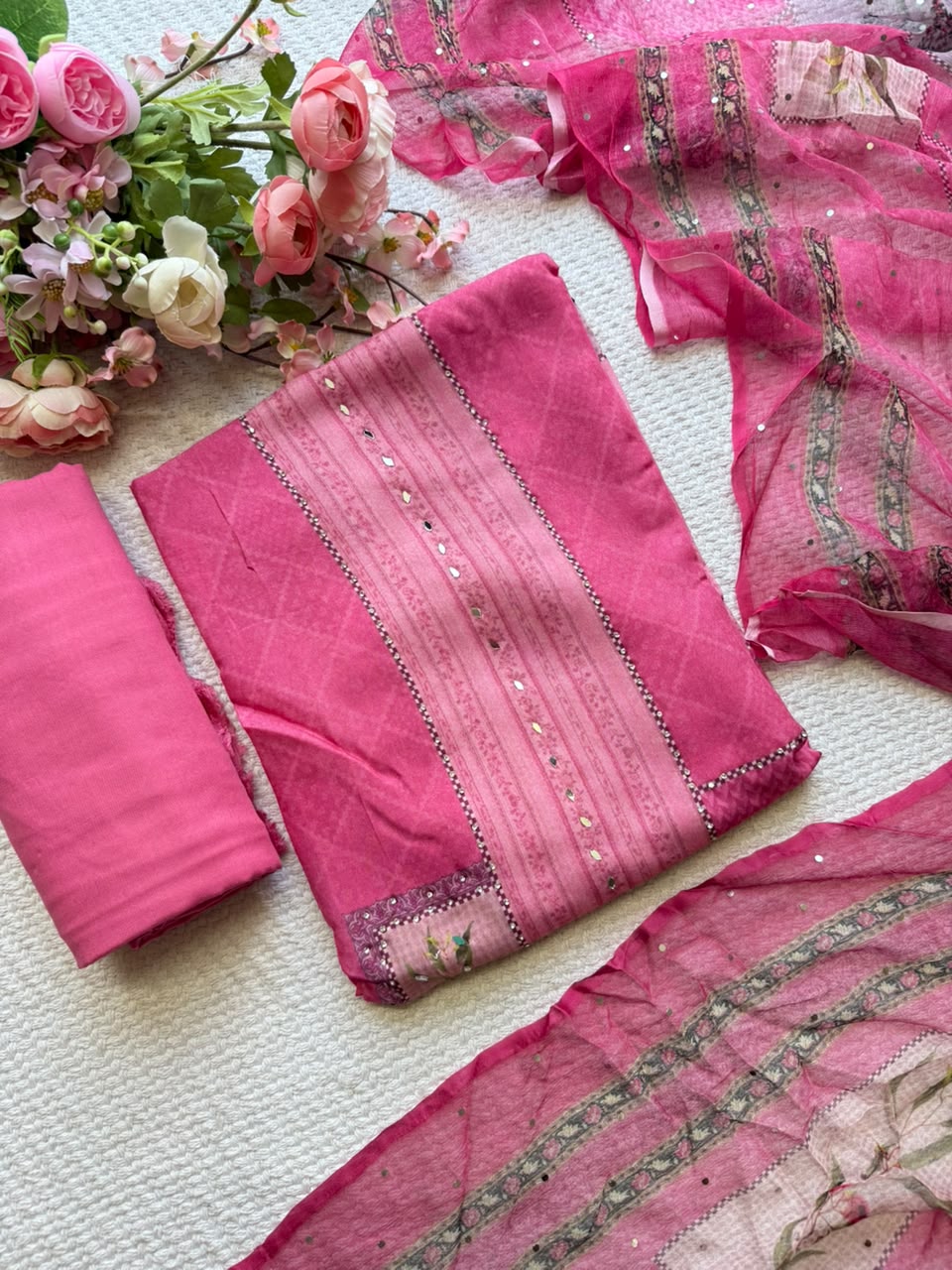 Unstitched Churidar set