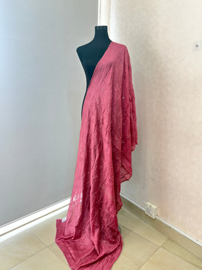 Thread weaving & Sequence worked Dupatta