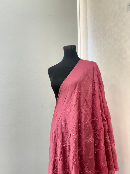 Thread weaving & Sequence worked Dupatta