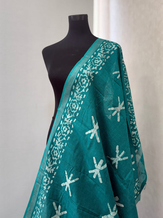Chanderi with zari border Dupatta