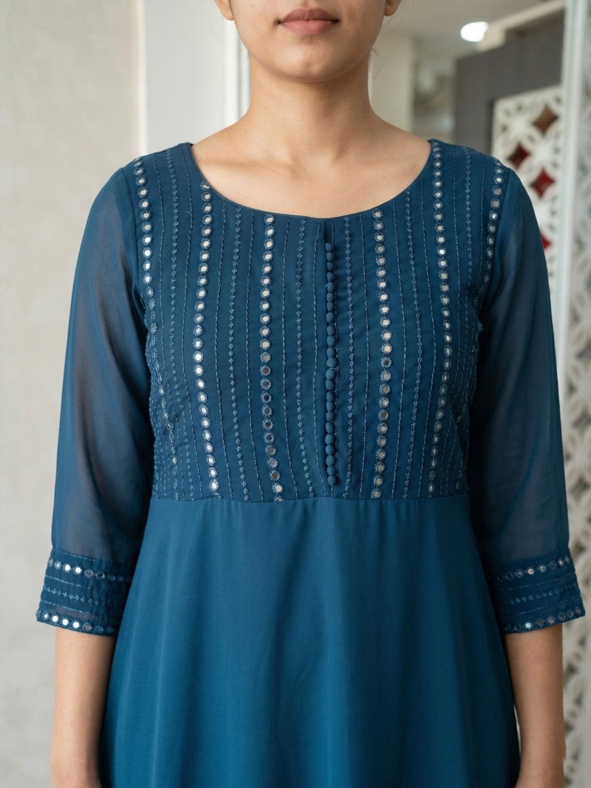 Pleated A-Line Dress