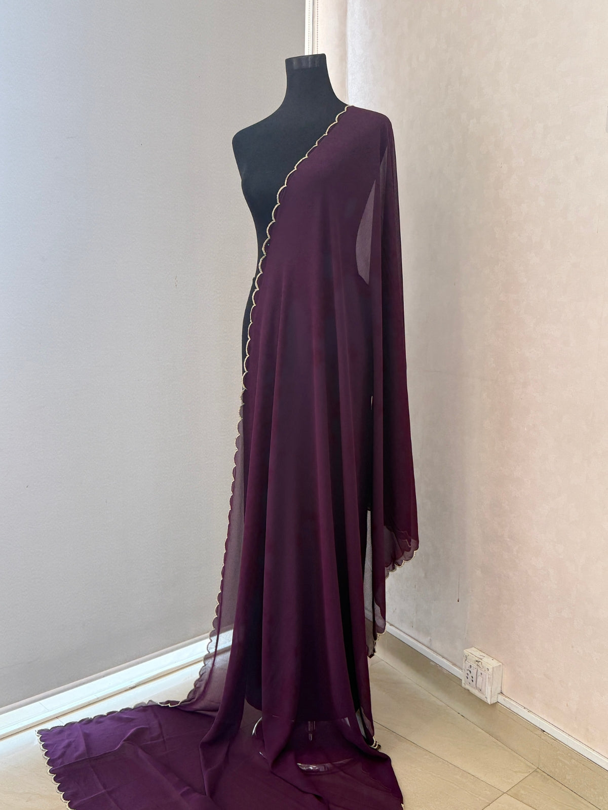 scallop border Dupatta