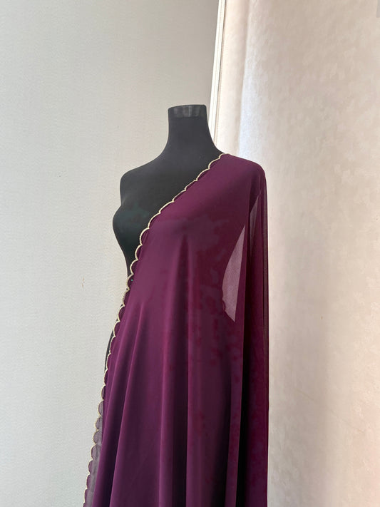 scallop border Dupatta