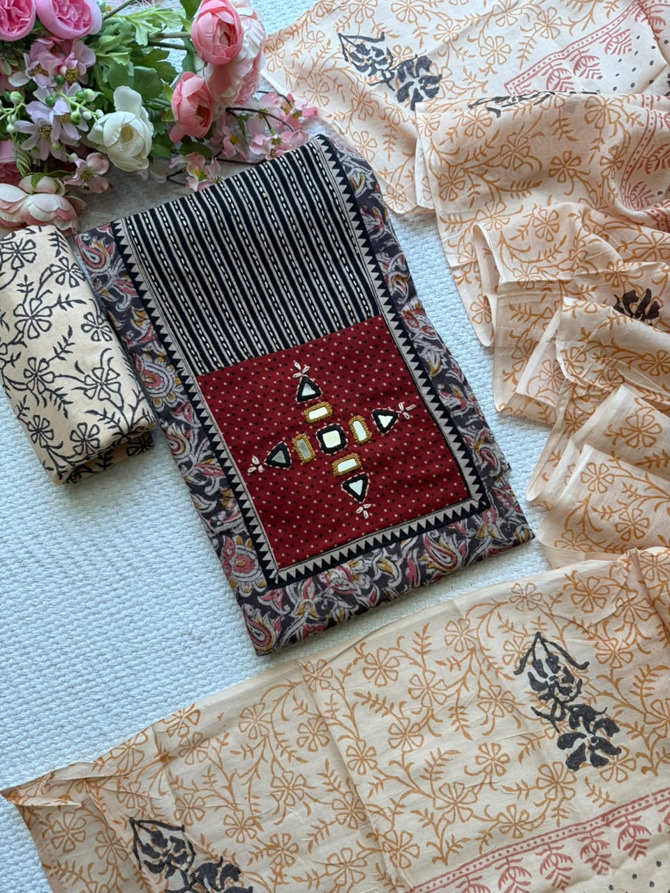 Unstitched  Churidar set