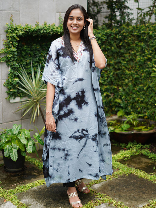 Shibori Kaftan Dress