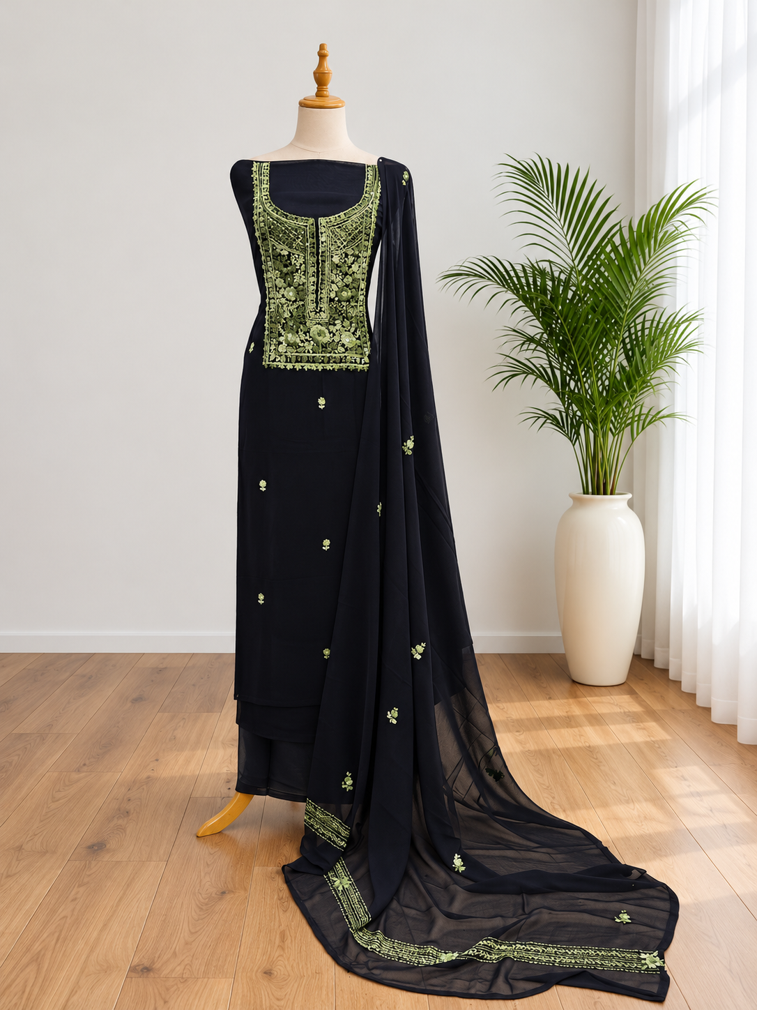 Unstitched Churidar set