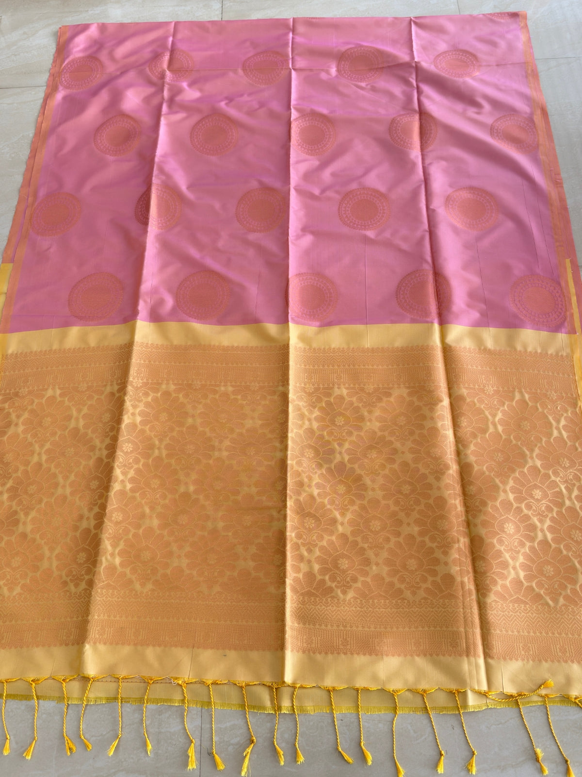 Semi Silk Brocade Butta saree