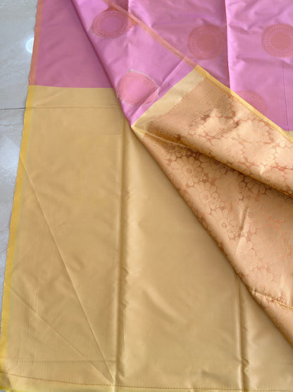 Semi Silk Brocade Butta saree