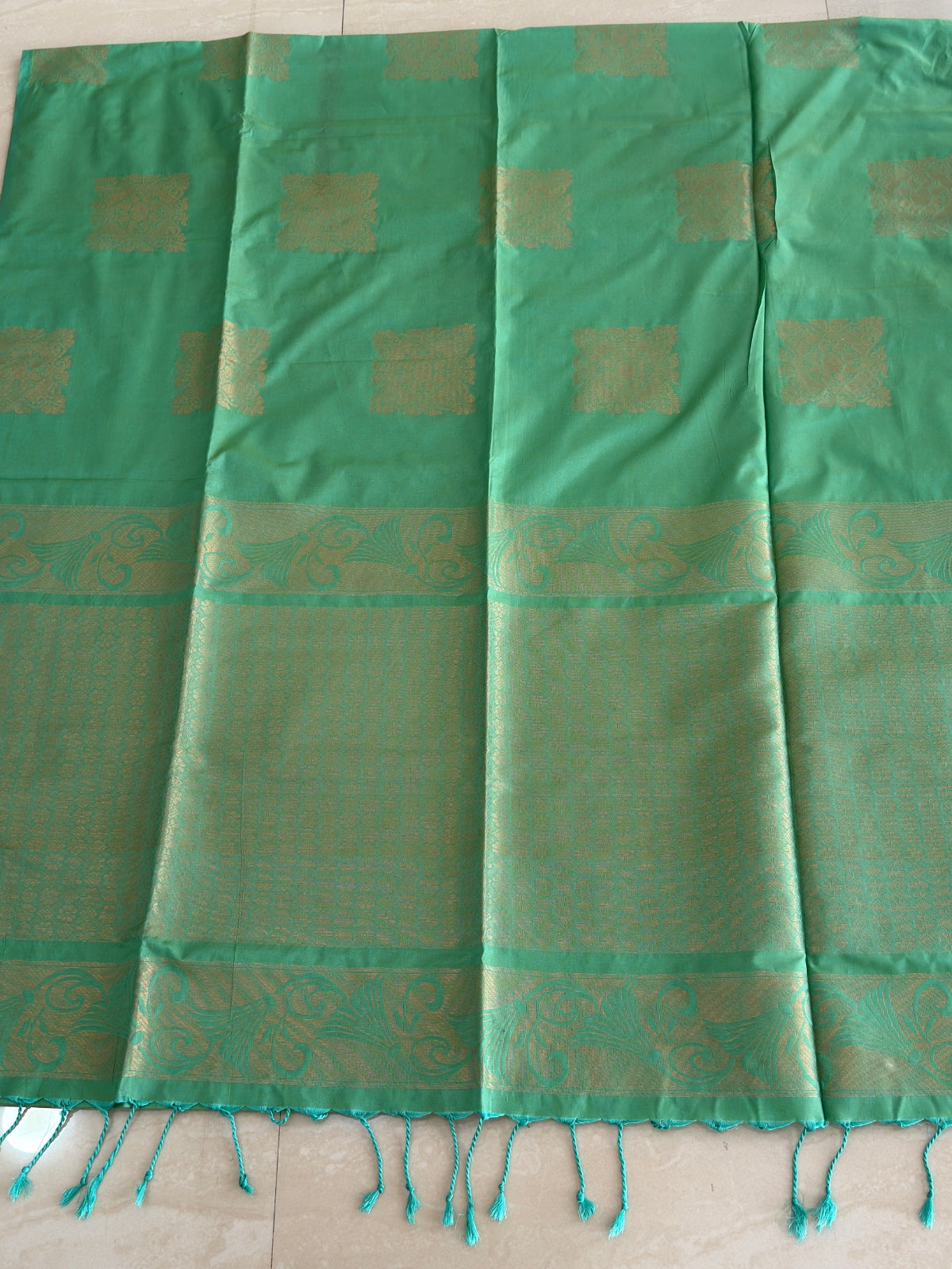 Semi Silk Brocade Butta Saree