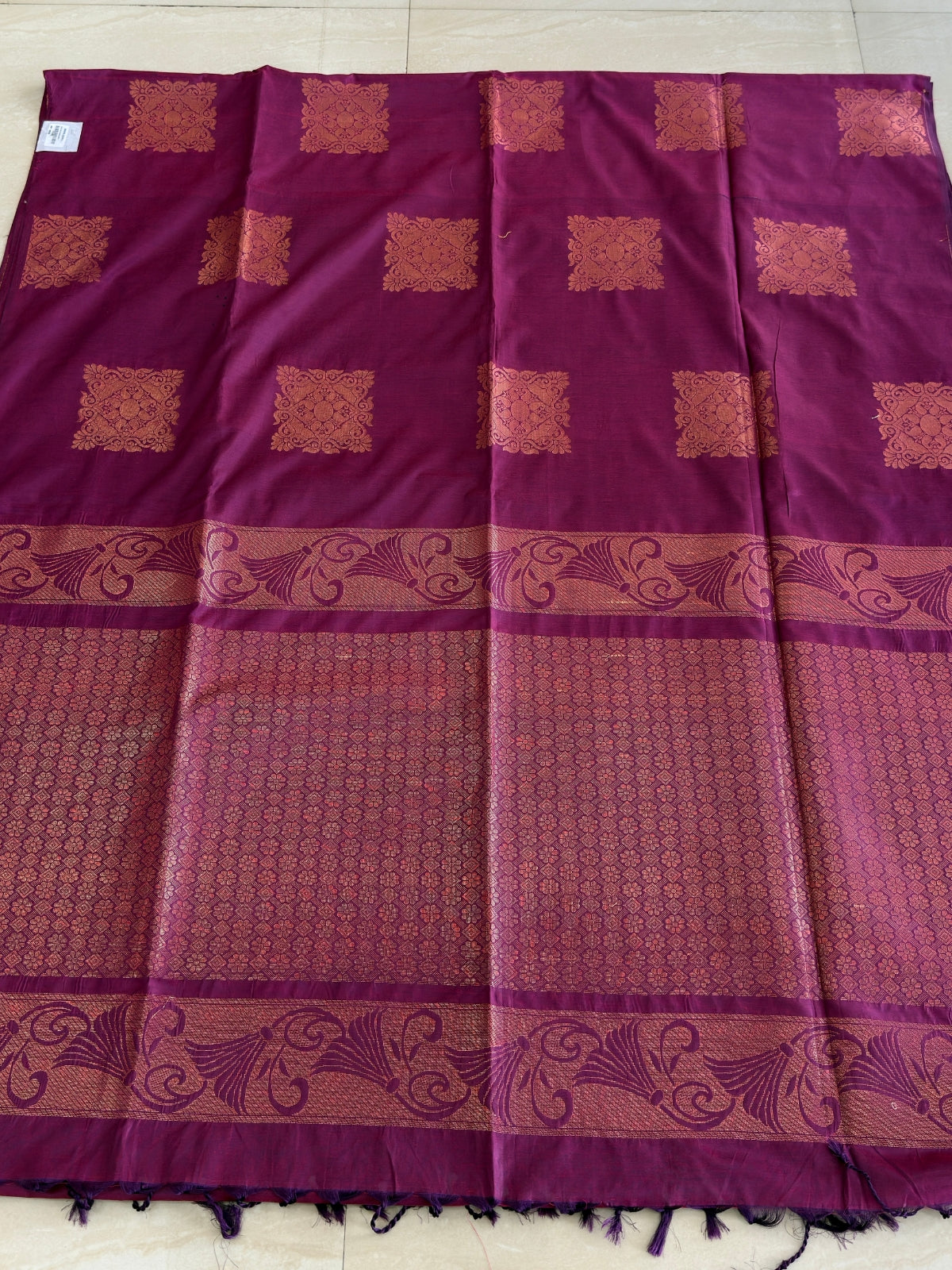 Semi Silk Brocade Butta Saree