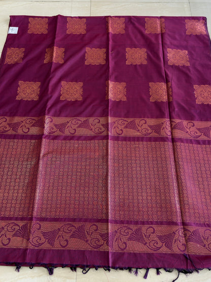 Semi Silk Brocade Butta Saree