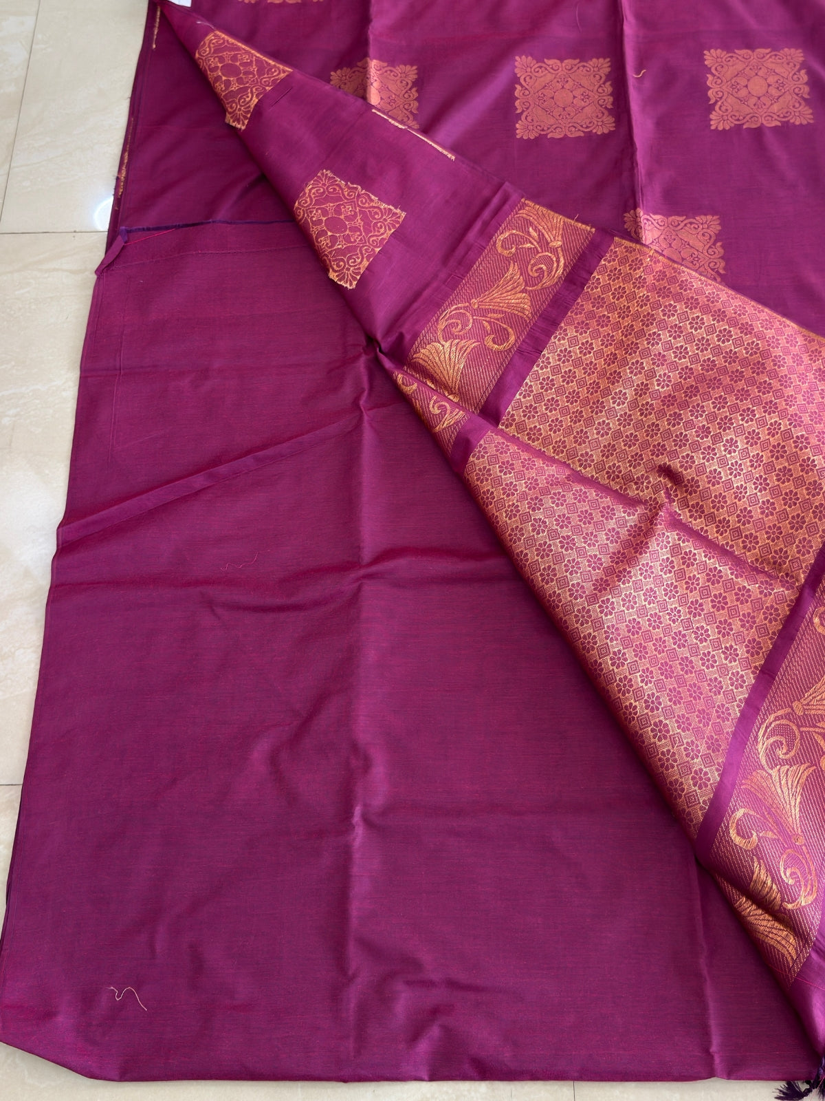 Semi Silk Brocade Butta Saree