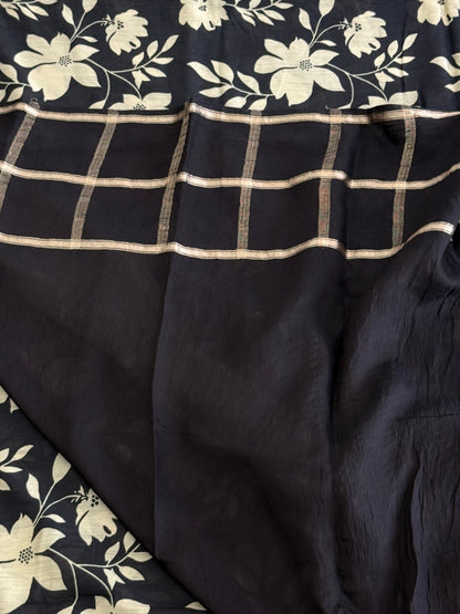 Printed Chanderi Silk Saree