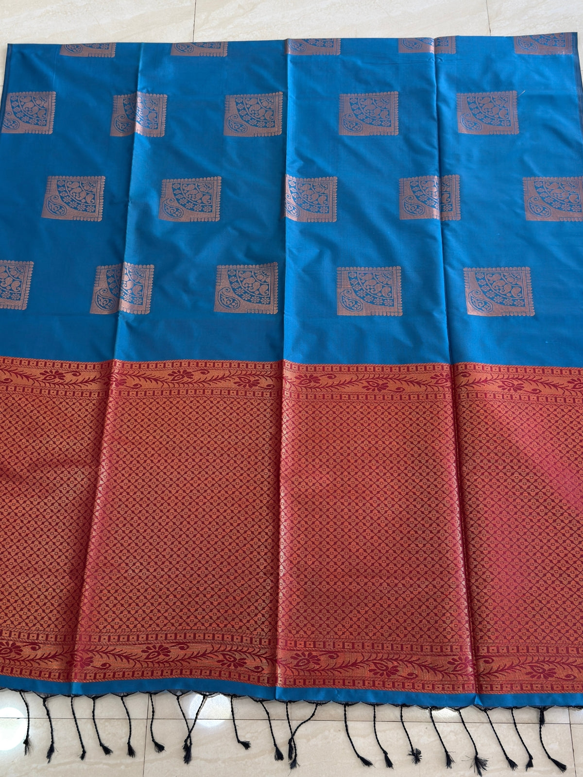 Semi silk Brocade Butta Saree
