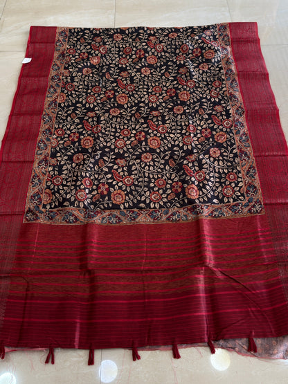 Chanderi with Banarazi Brocade Borders Saree