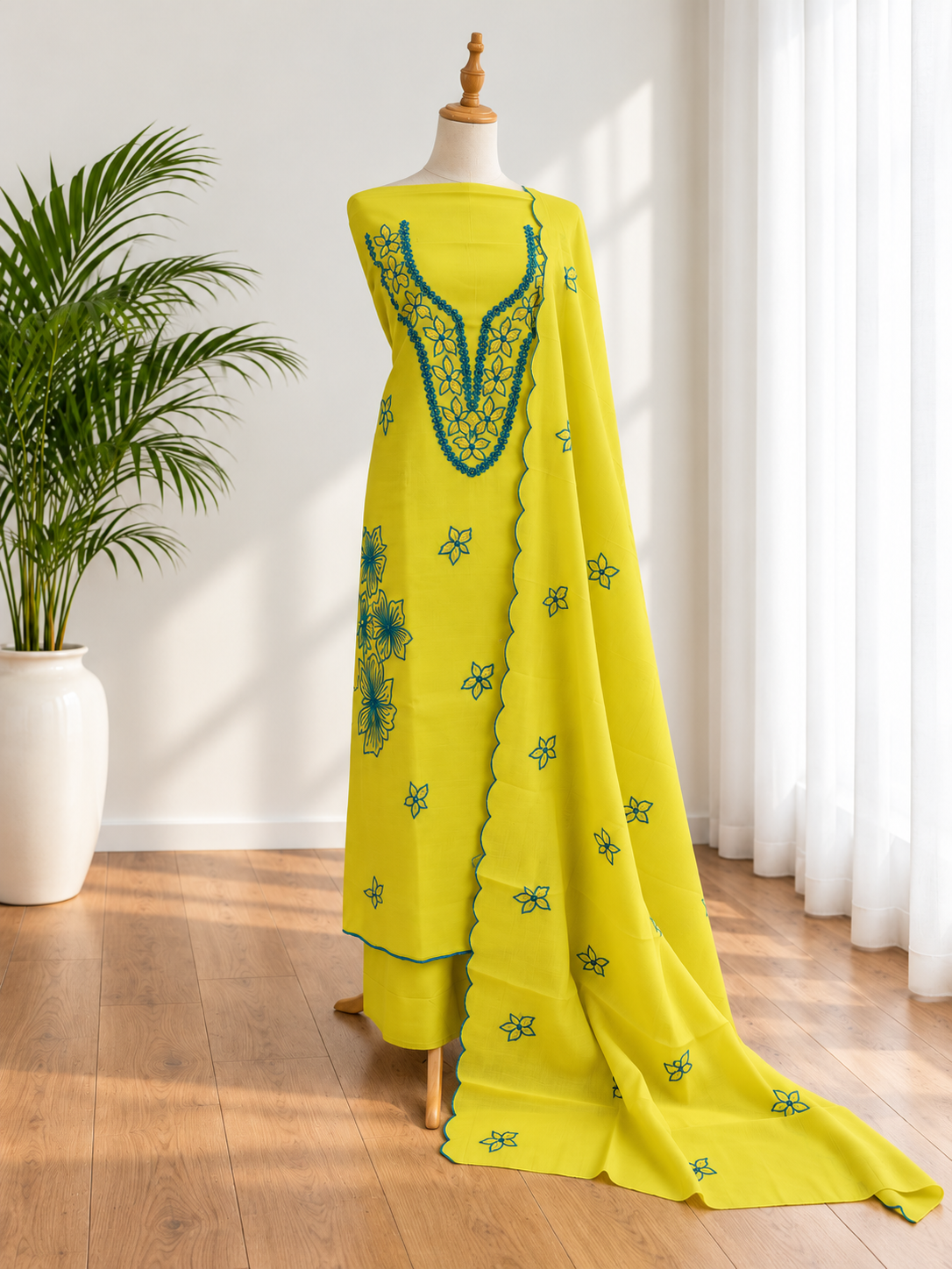 Unstitched Churidar set