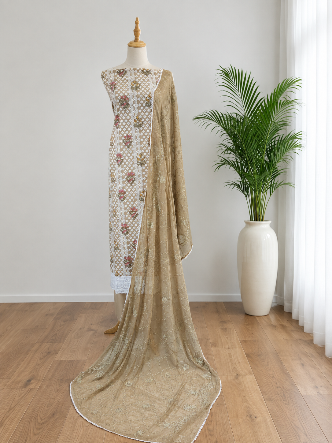 Unstitched Churidar set