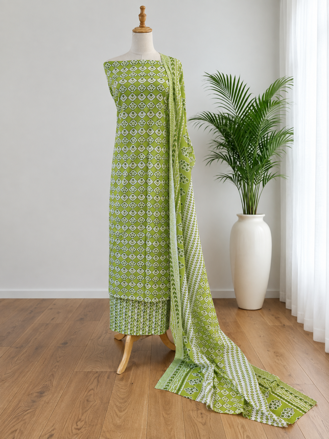 Unstitched Churidar set