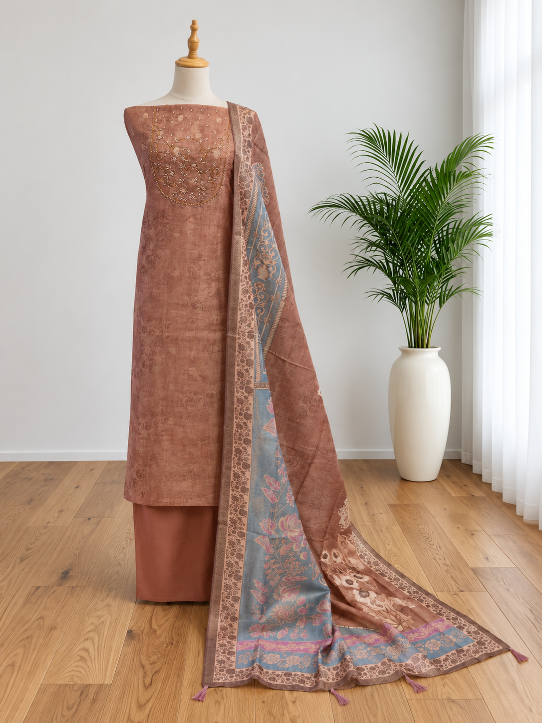 Unstitched Churidar set