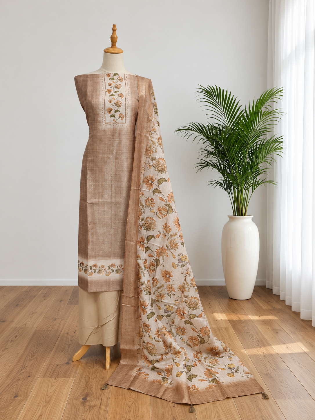 Unstitched Churidar set