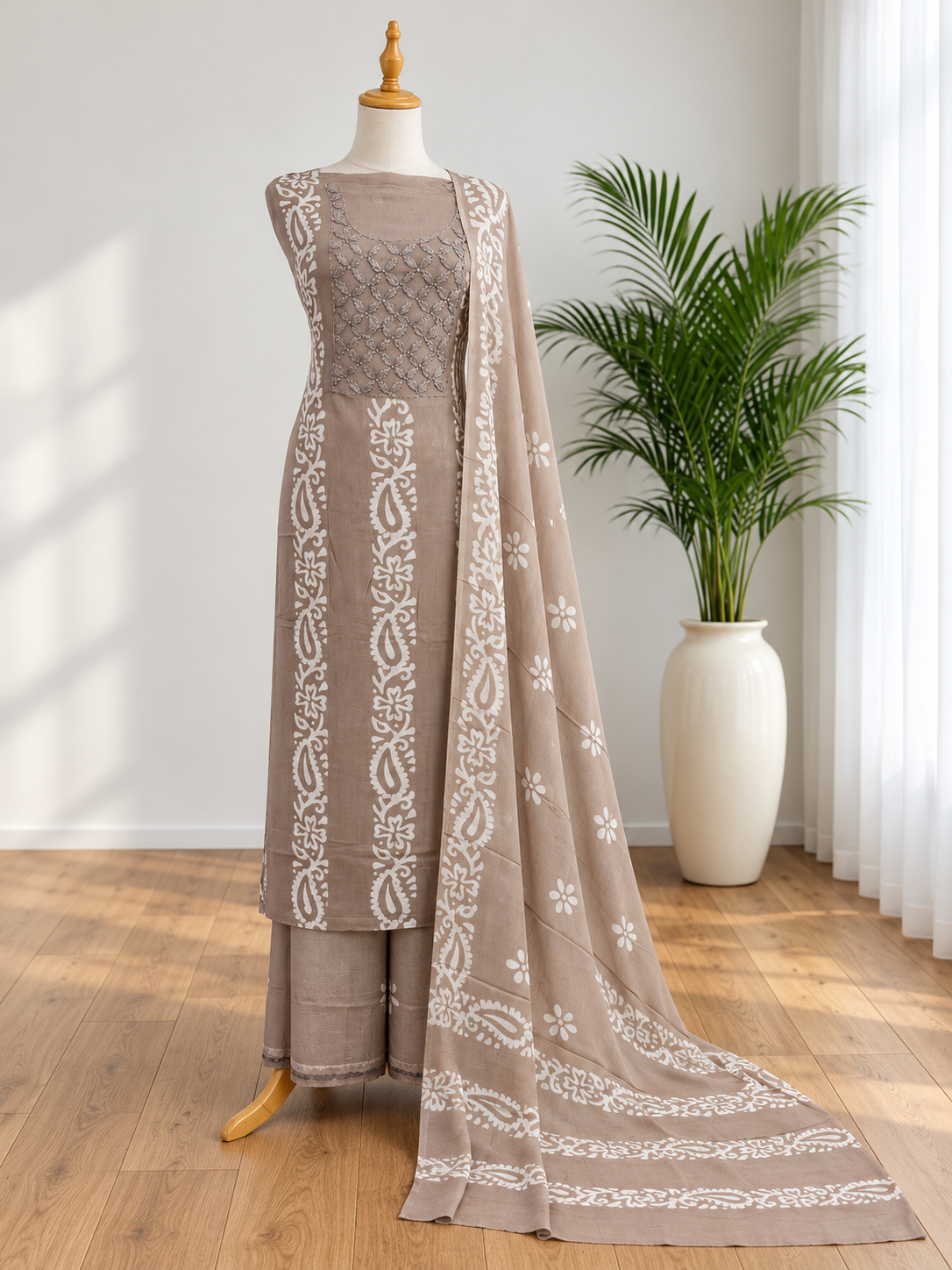 Unstitched Churidar set