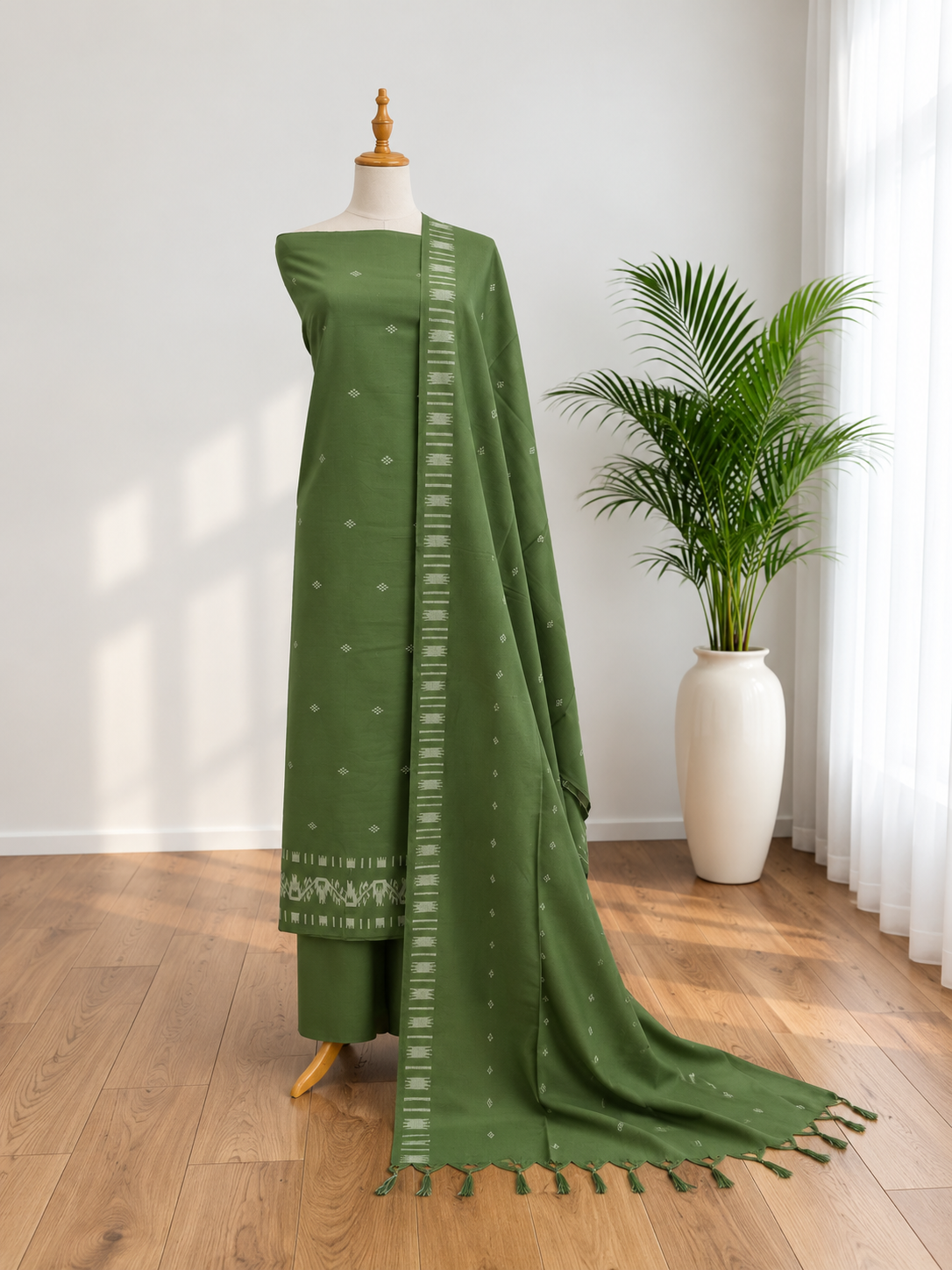 Cotton jamdhani suits
