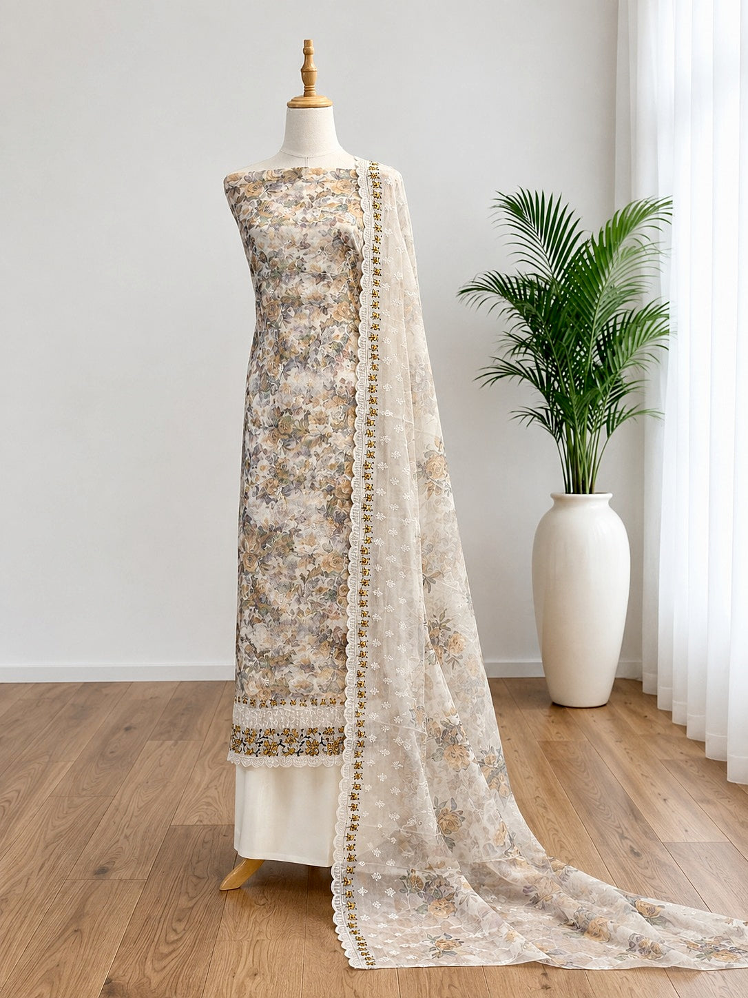 Unstitched Churidar set