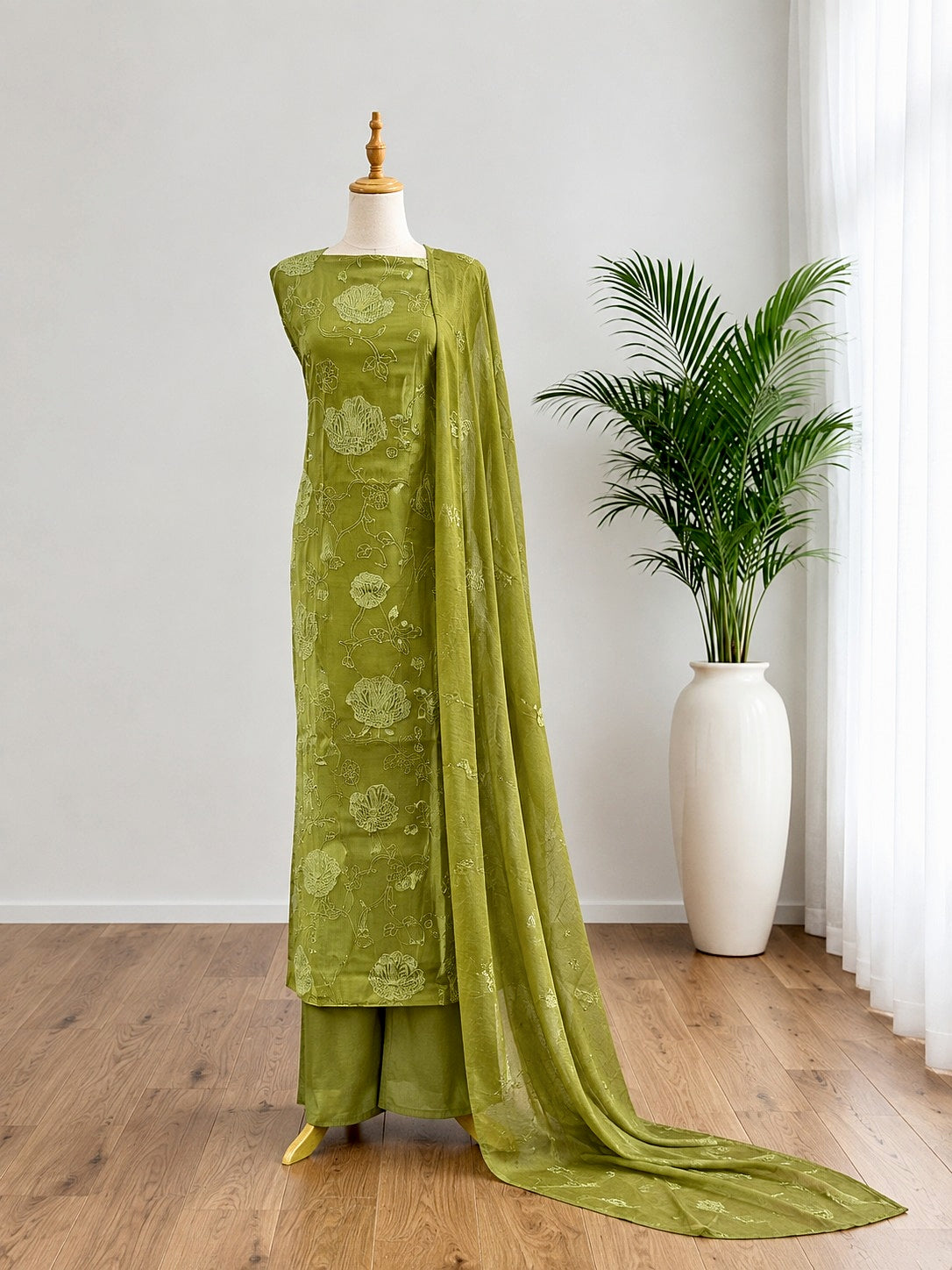 Unstitched Churidar set