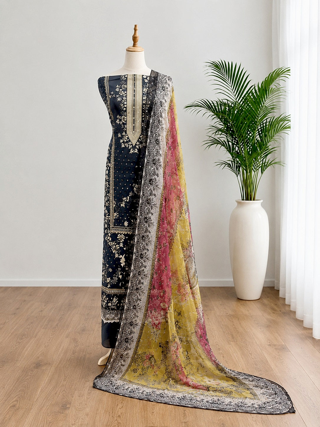 Unstitched Churidar set