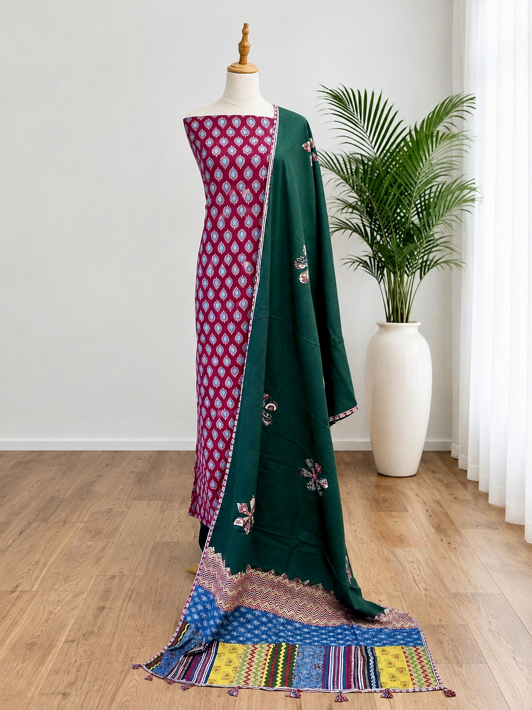 Unstitched Churidar set