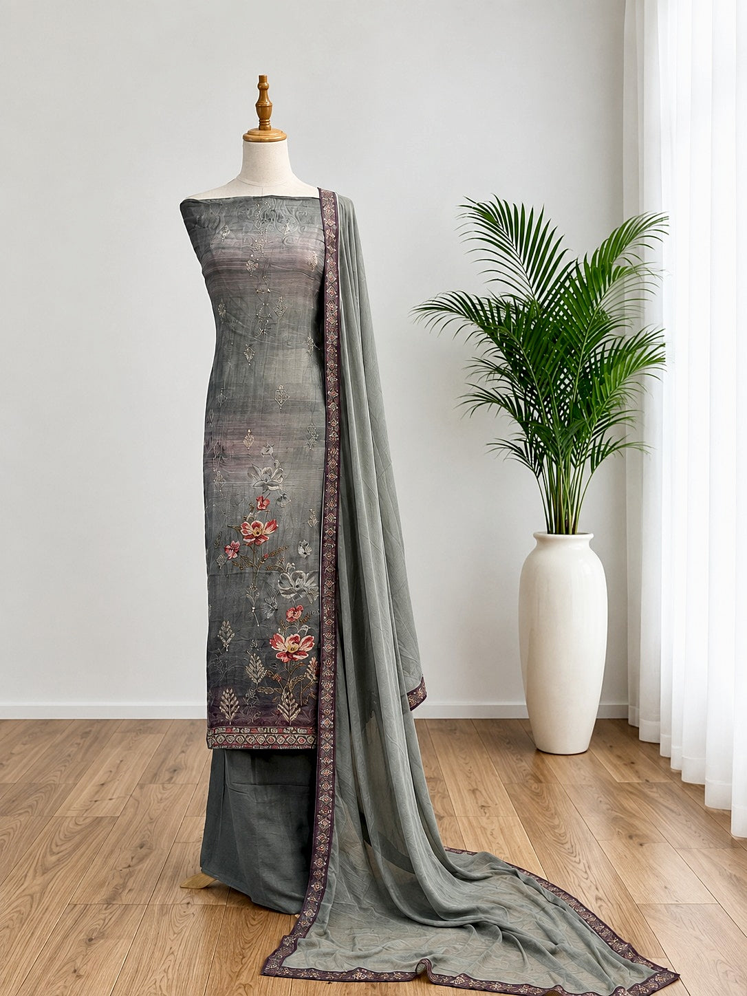 Unstitched Churidar set