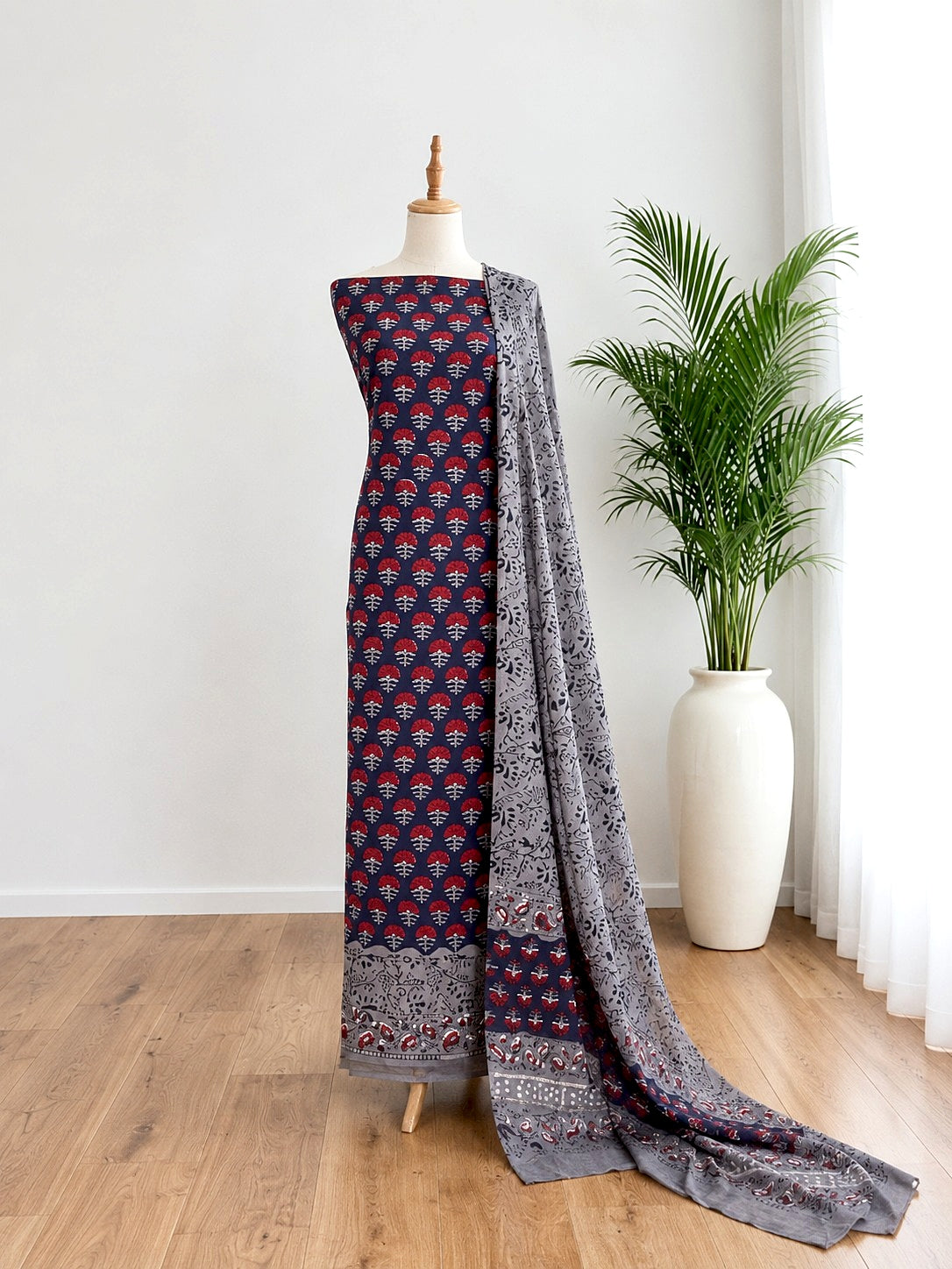 Unstitched Churidar set