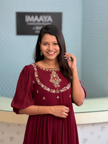 Premium Handcrafted Georgette Gown