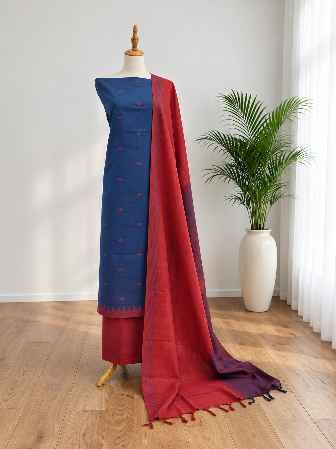 Cotton jamdhani suits