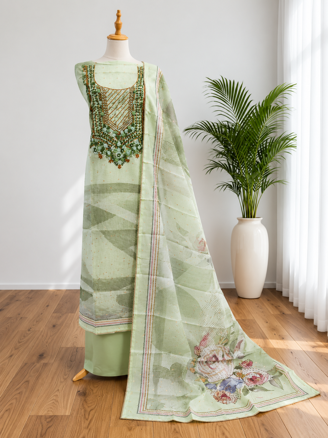 Unstitched Churidar set