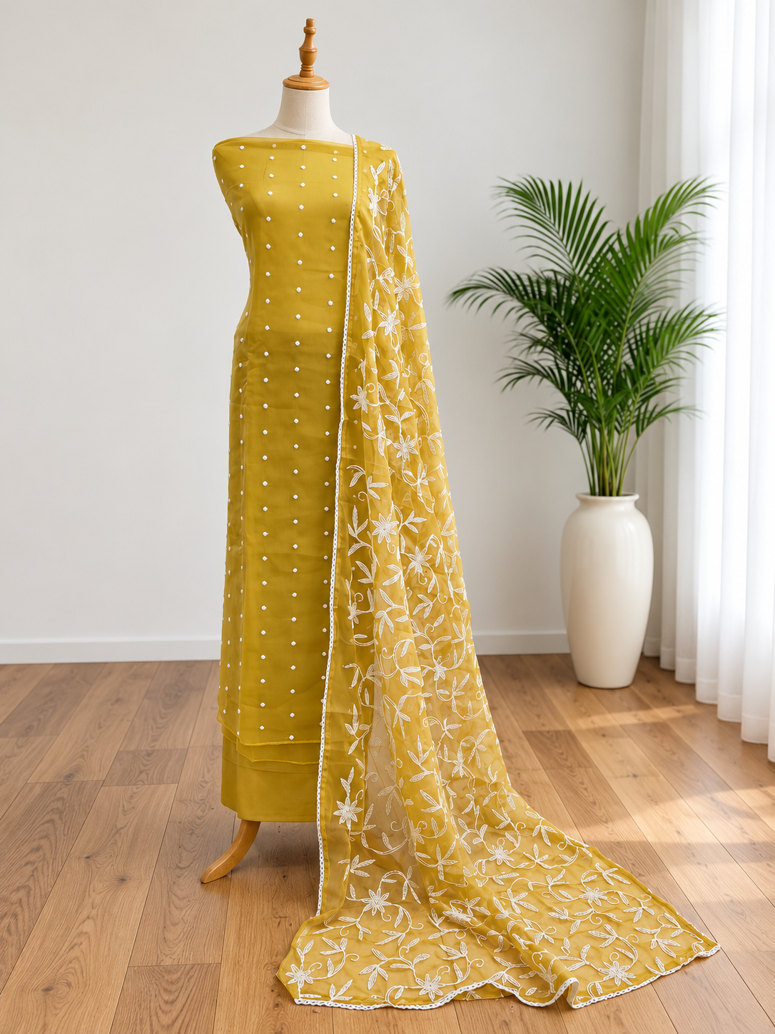 Unstitched Churidar set