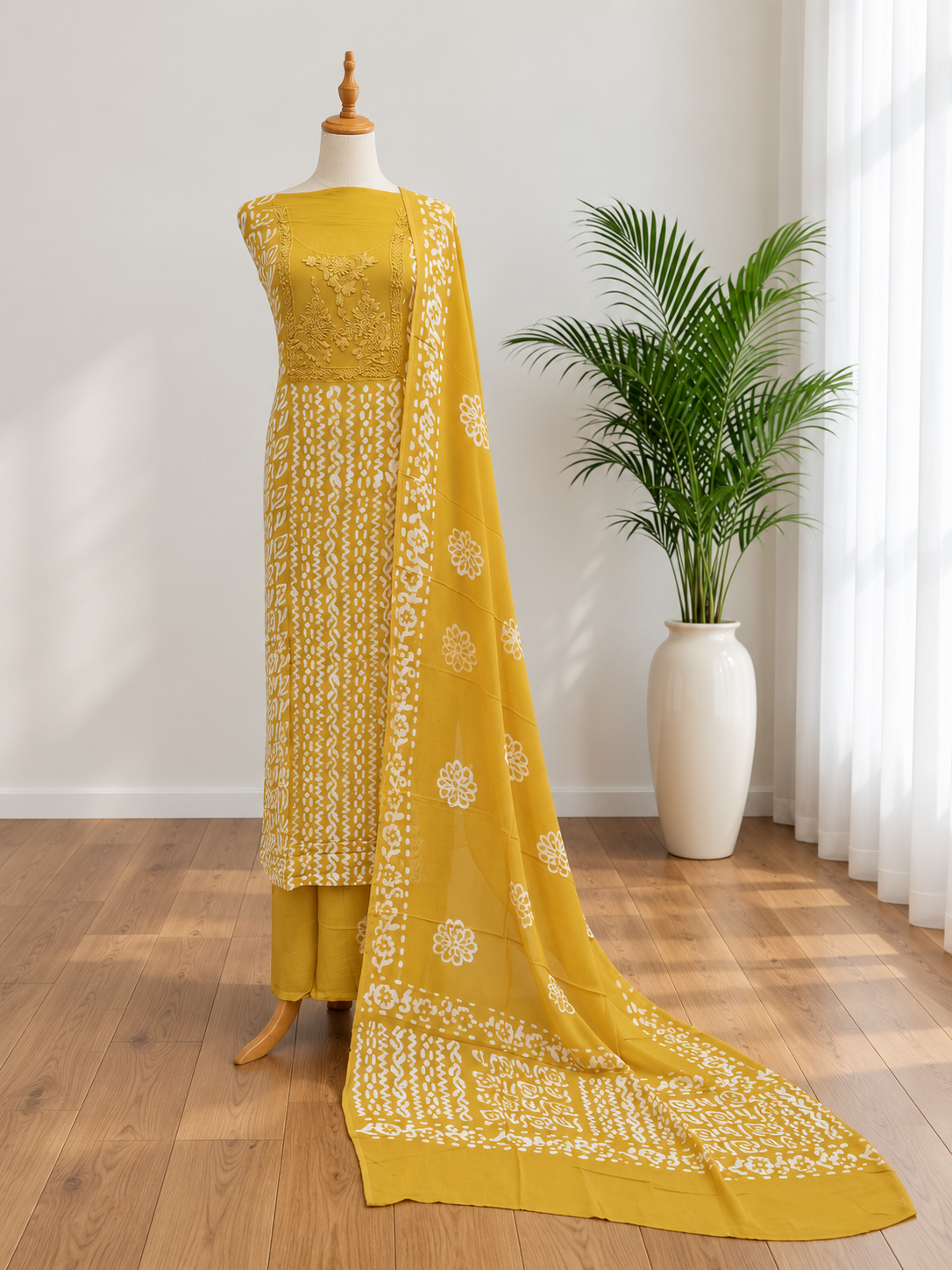 Unstitched Churidar set