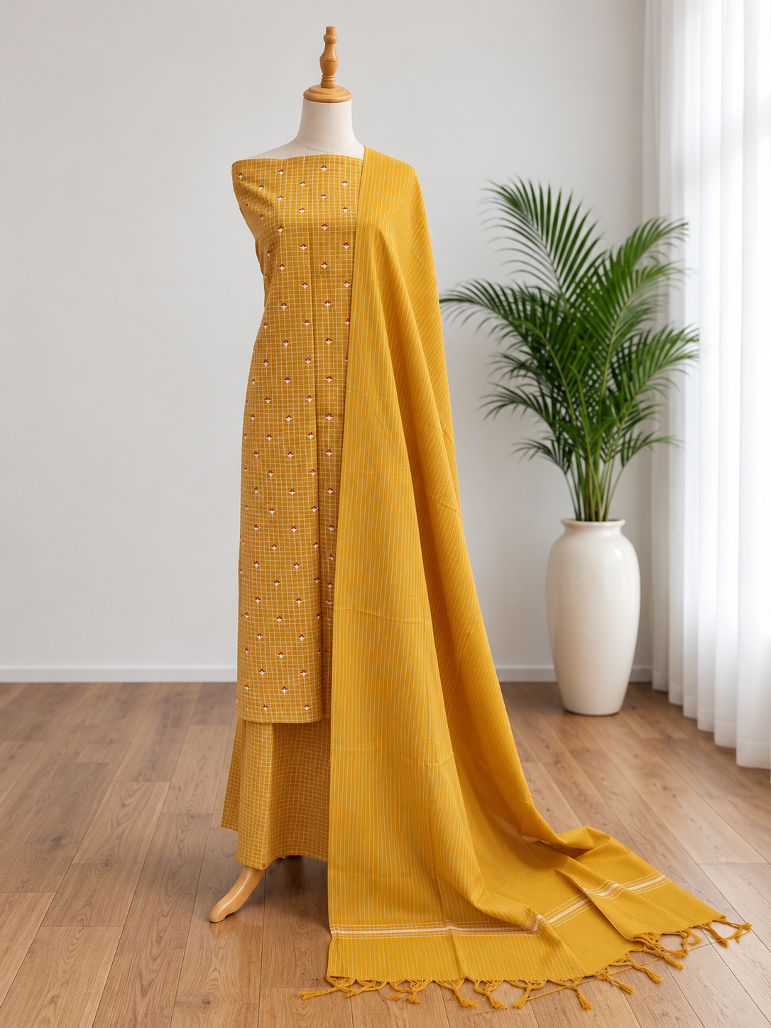 Cotton jamdhani suits