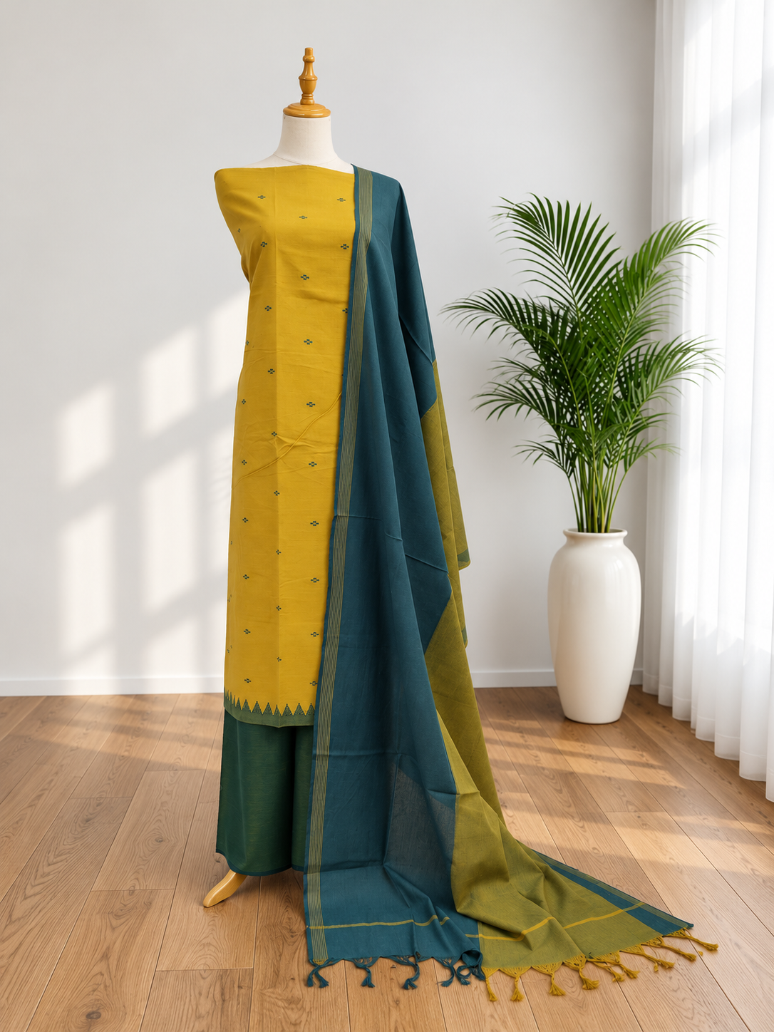 Cotton jamdhani suits